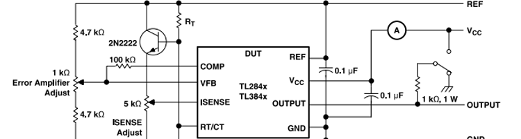 TL3843数据表的示例应用电路