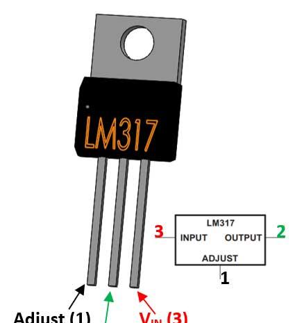 LM317 可变电压调节器