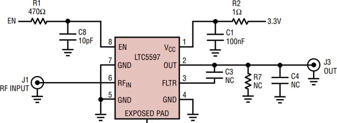 LTC5597的DC2932A演示电路电路应用图