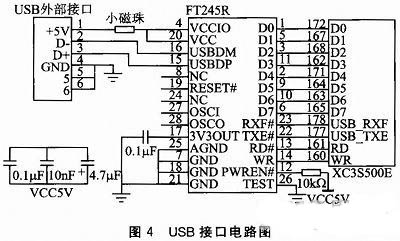 图4 USB接口电路