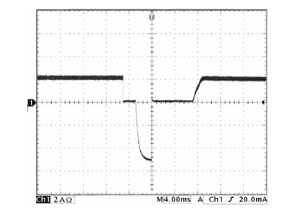 图8 充电电流为2.2A时的负脉冲