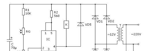 簡單的路燈自控電路圖(光控觸發器/ne555/光電控制電路)