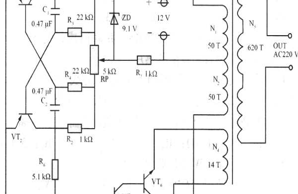 低成本高效的家用逆變器電路原理圖