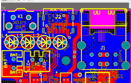 usb接口ip5306芯片设计电池充电电路2.1a充电宝(ad硬件原理图 pcb)