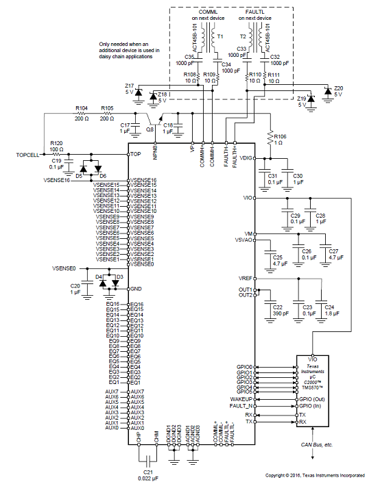 bq76PL455A-Q1主器件电路图