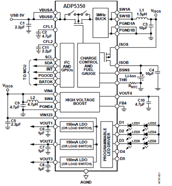 .ADP5350典型应用电路图