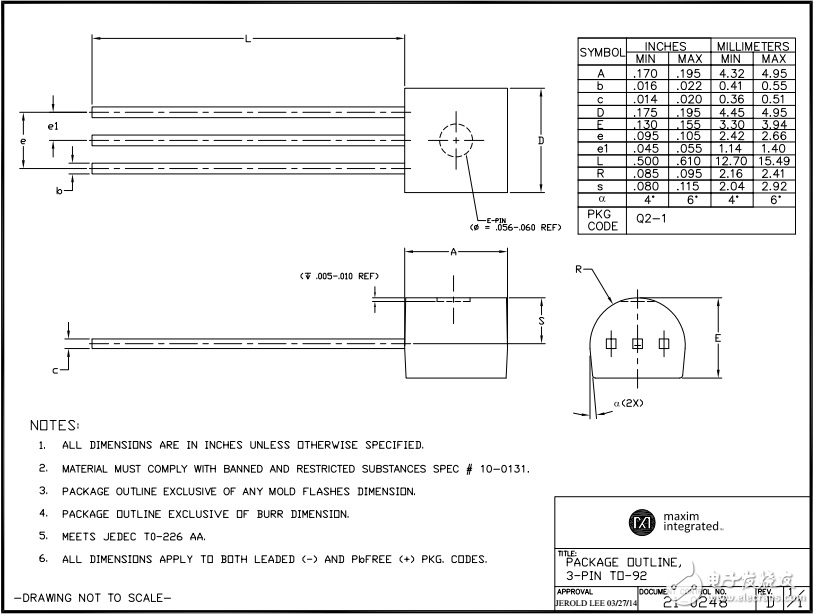 ds18b20温度传感器的封装图